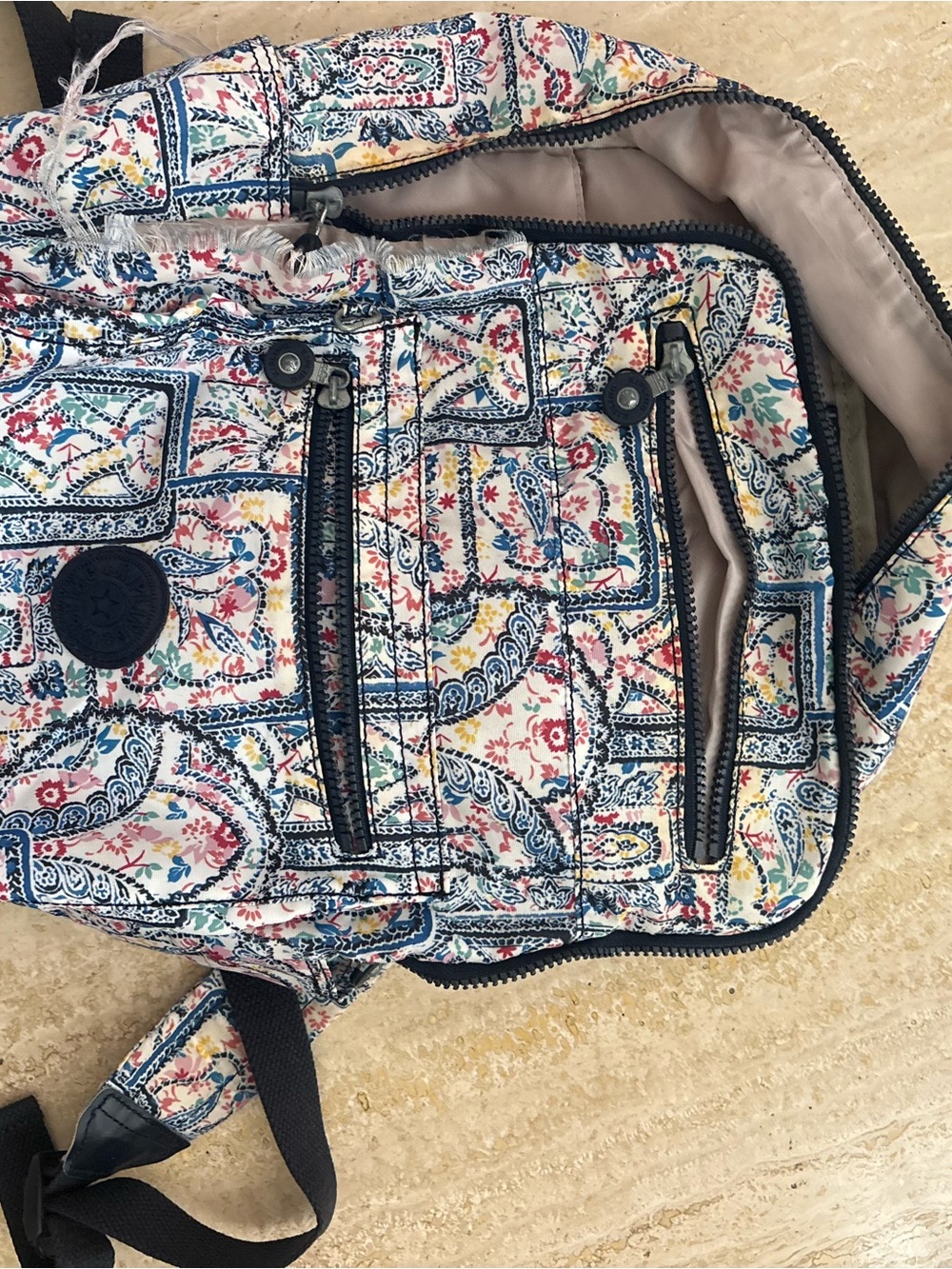 Kipling Floral Patchwork Backpack Bag - Multicolor